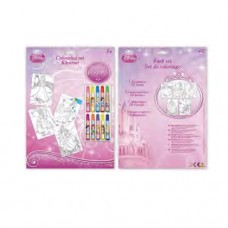 Set Disney Princess de colorat 15 piese